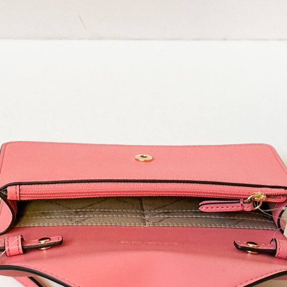 Michael Kors Jet Set Travel Small Envelope Crossbody Bag Wallet Clutch Tea Rose - Picture 11 of 11